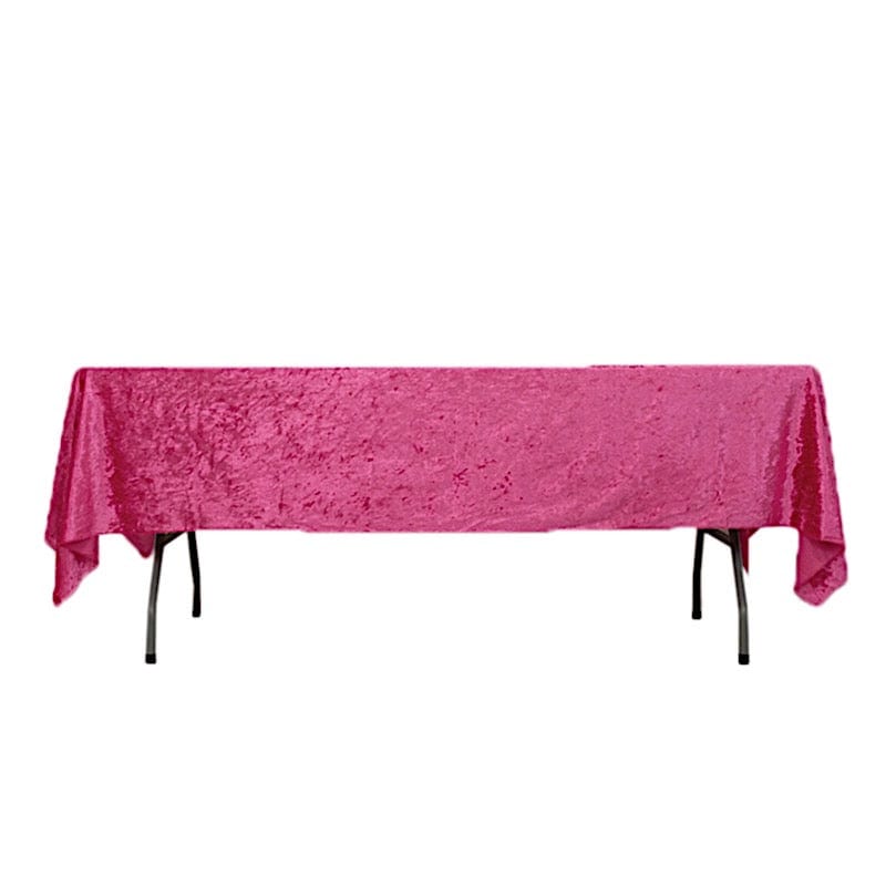 60x 102 in Seamless Premium Crushed Velvet Rectangle Tablecloth