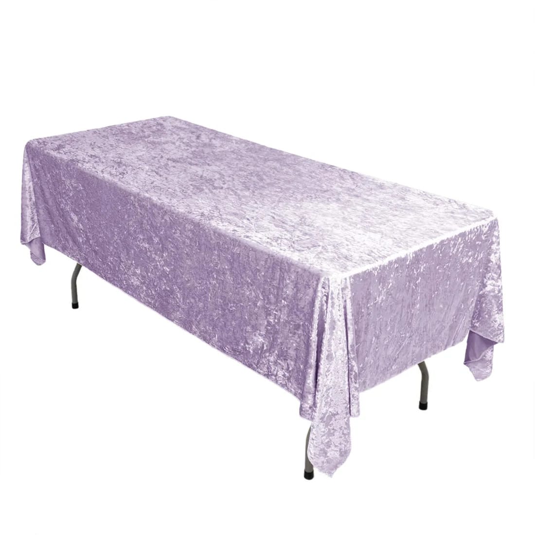 60x 102 in Seamless Premium Crushed Velvet Rectangle Tablecloth