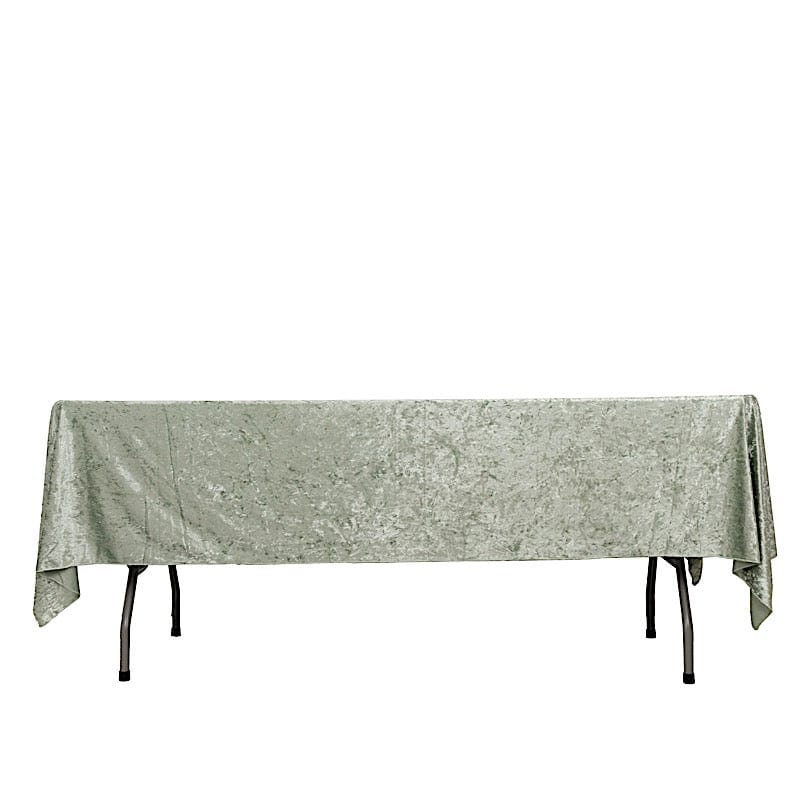 60x 102 in Seamless Premium Crushed Velvet Rectangle Tablecloth