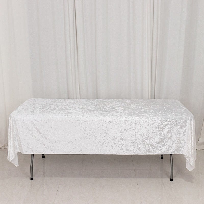 60x 102 in Seamless Premium Crushed Velvet Rectangle Tablecloth