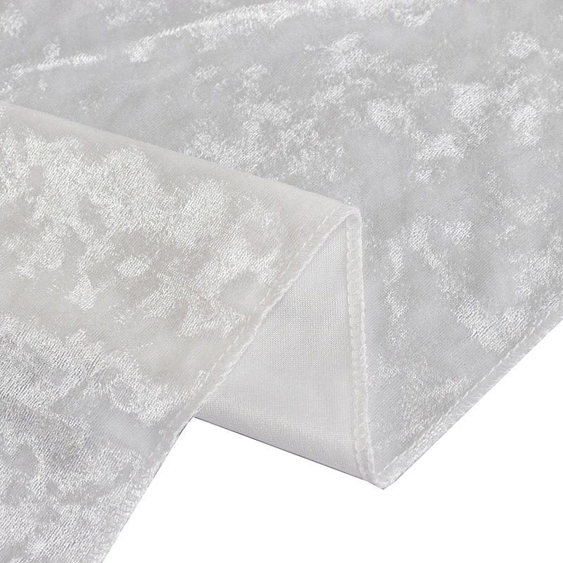 60x 102 in Seamless Premium Crushed Velvet Rectangle Tablecloth