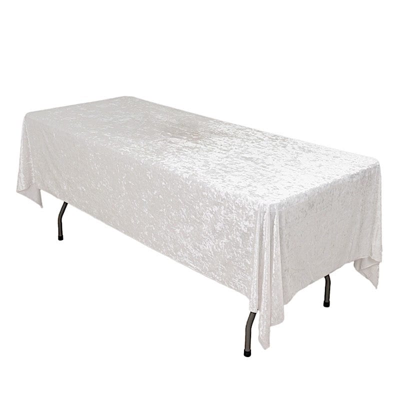 60x 102 in Seamless Premium Crushed Velvet Rectangle Tablecloth