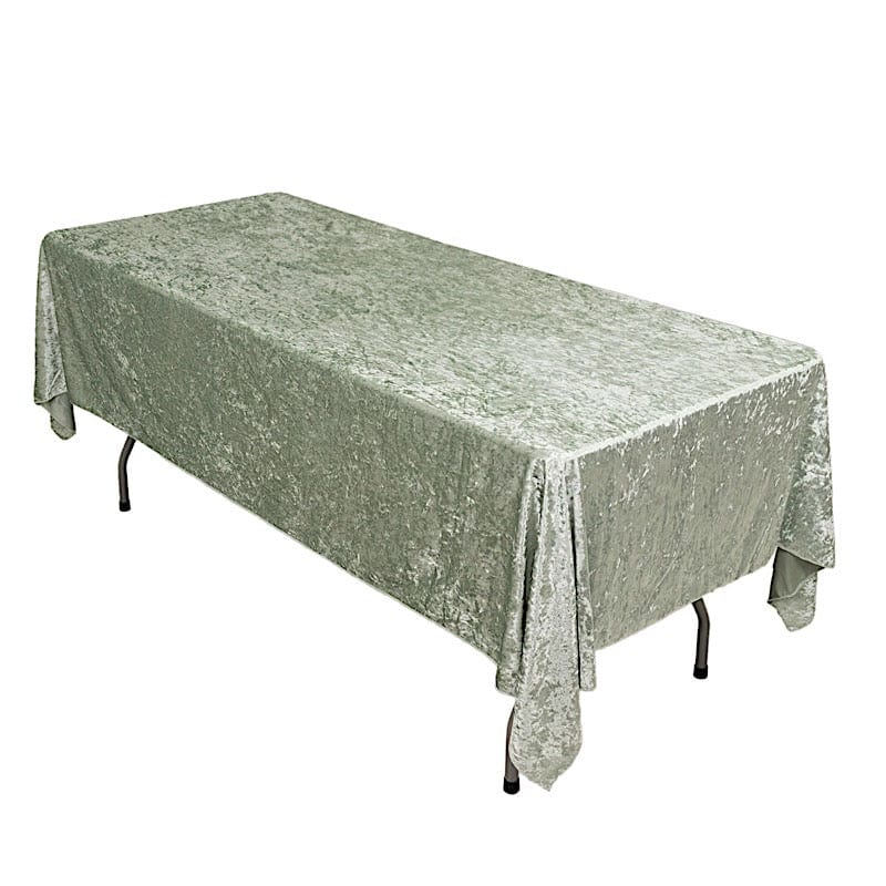 60x 102 in Seamless Premium Crushed Velvet Rectangle Tablecloth