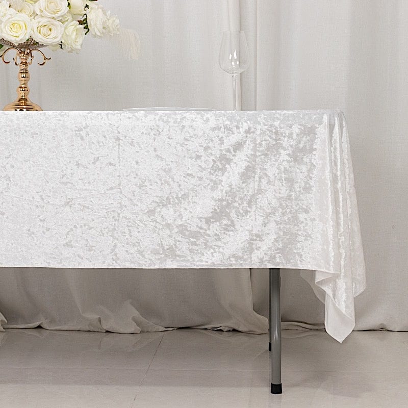 60x 102 in Seamless Premium Crushed Velvet Rectangle Tablecloth