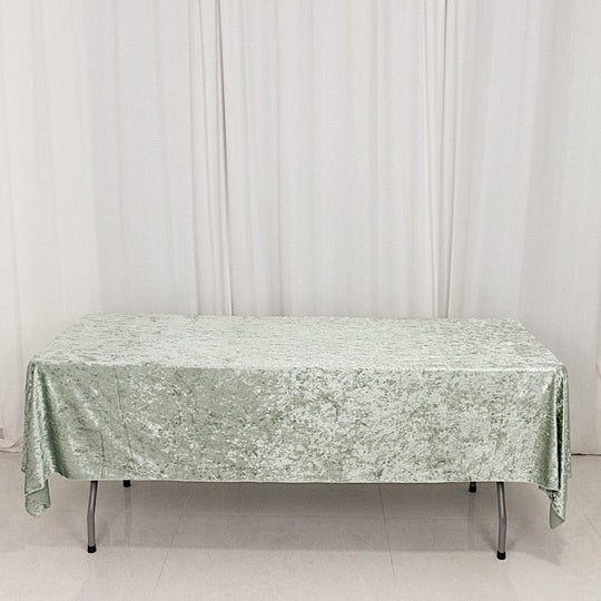 60x 102 in Seamless Premium Crushed Velvet Rectangle Tablecloth