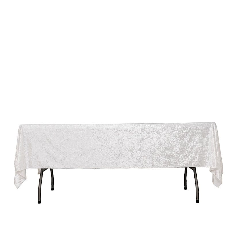 60x 102 in Seamless Premium Crushed Velvet Rectangle Tablecloth