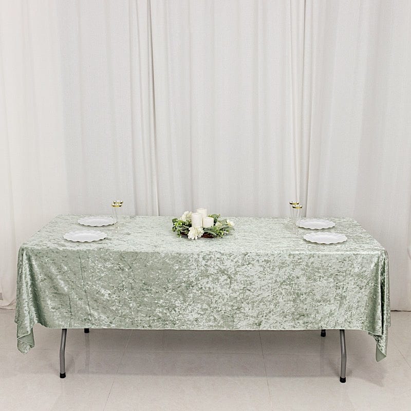 60x 102 in Seamless Premium Crushed Velvet Rectangle Tablecloth