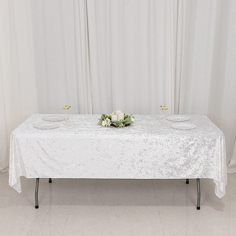 60x 102 in Seamless Premium Crushed Velvet Rectangle Tablecloth