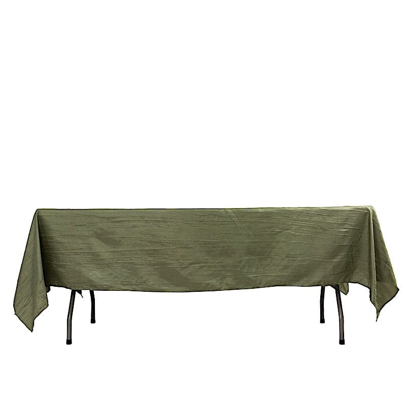 60x102 in Metallic Crinkled Taffeta Rectangular Tablecloth