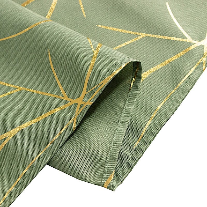 60x102 in Metallic Geometric Design Polyester Rectangle Tablecloth