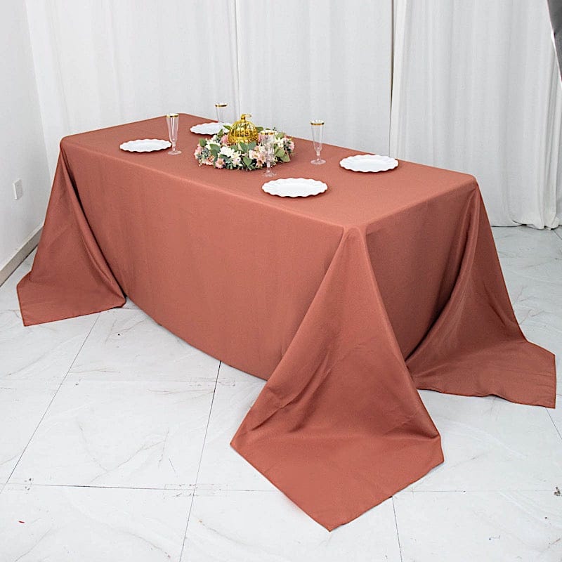 90 x 132 inch Premium Polyester Rectangular Tablecloth