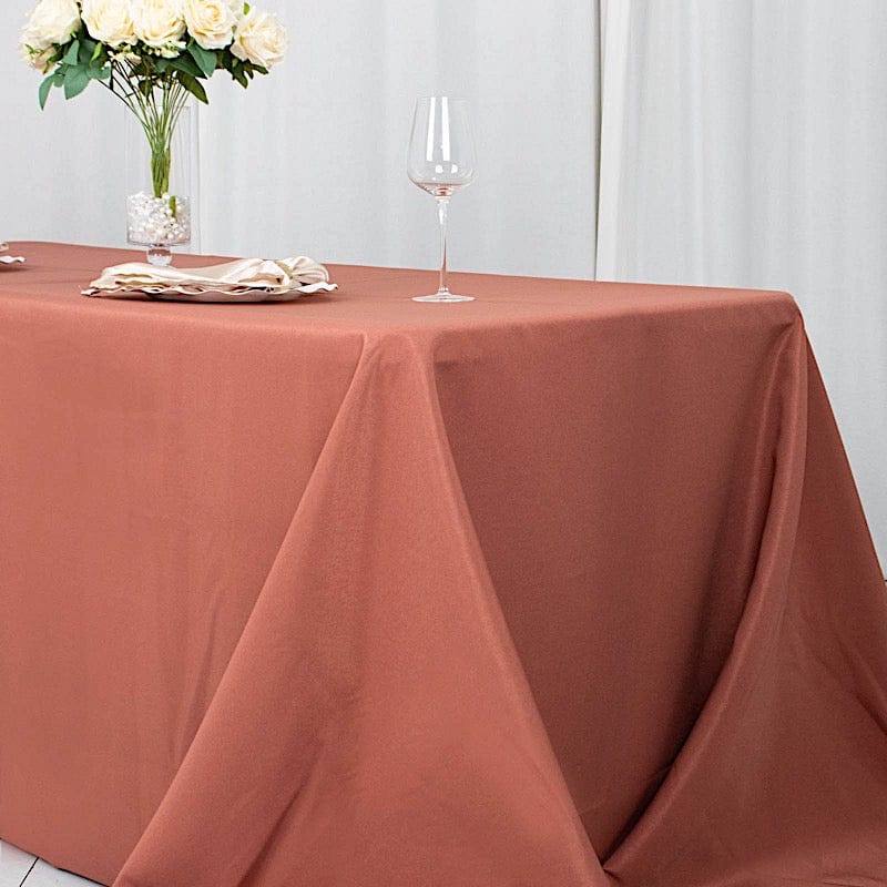 90 x 132 inch Premium Polyester Rectangular Tablecloth