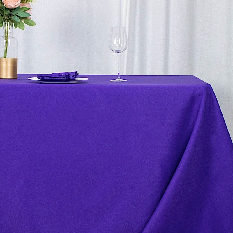 90 x 132 inch Premium Polyester Rectangular Tablecloth