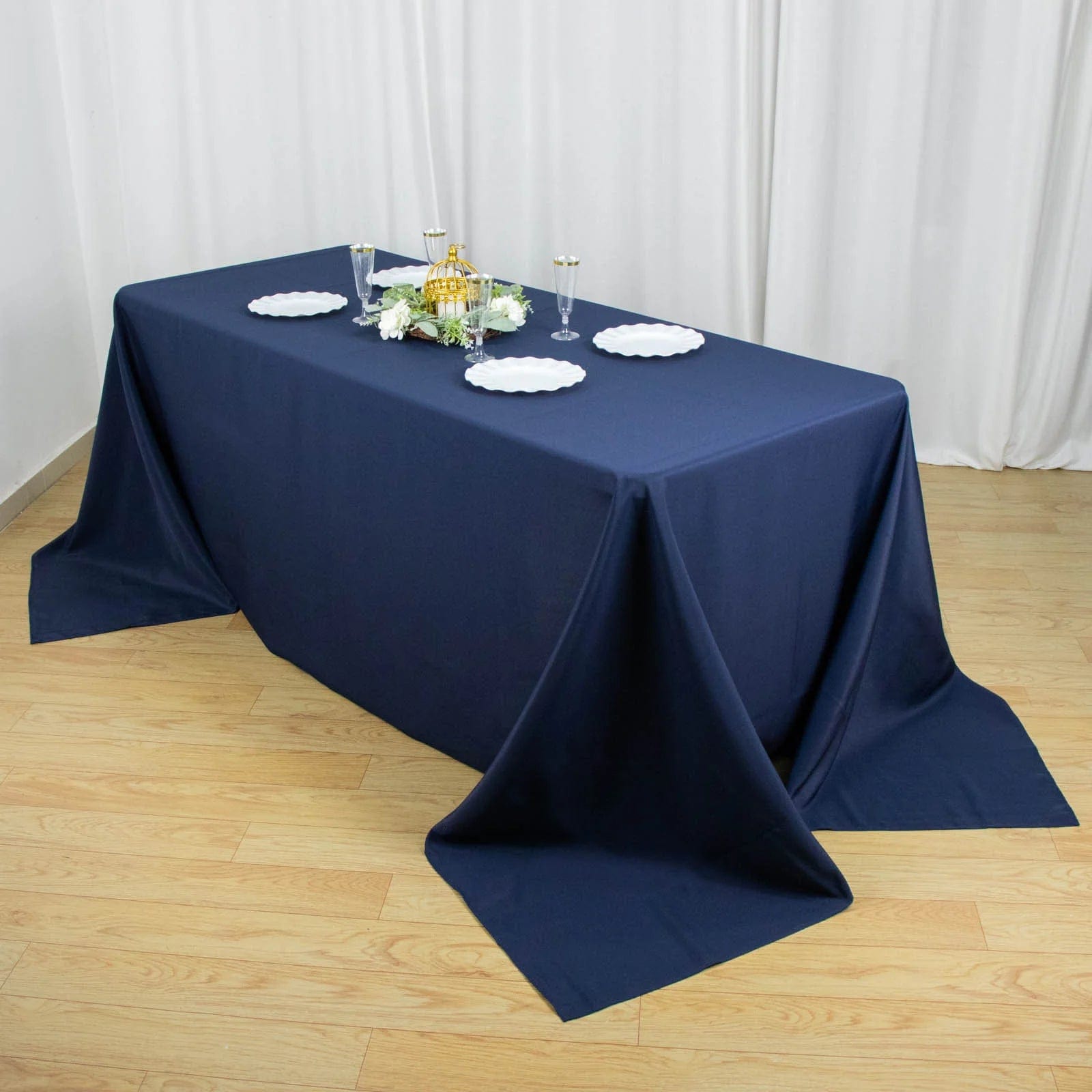 90 x 132 inch Premium Polyester Rectangular Tablecloth