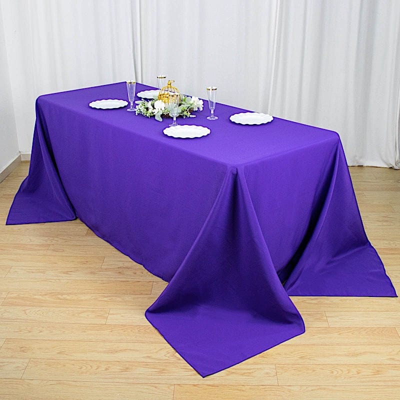 90 x 132 inch Premium Polyester Rectangular Tablecloth