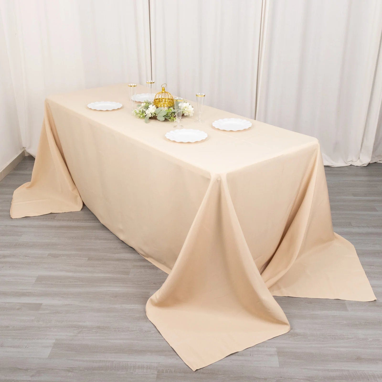 90 x 132 inch Premium Polyester Rectangular Tablecloth