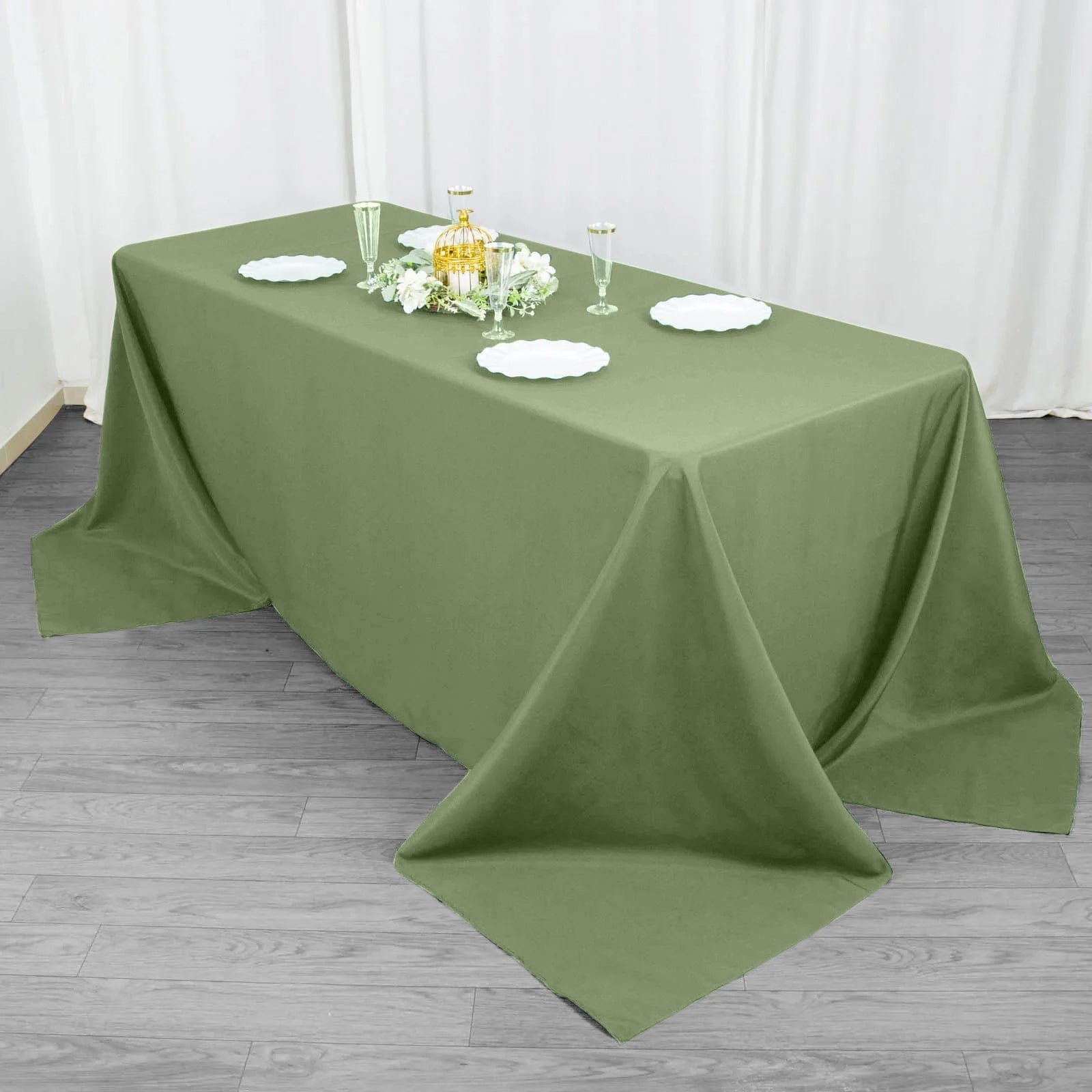 90 x 132 inch Premium Polyester Rectangular Tablecloth