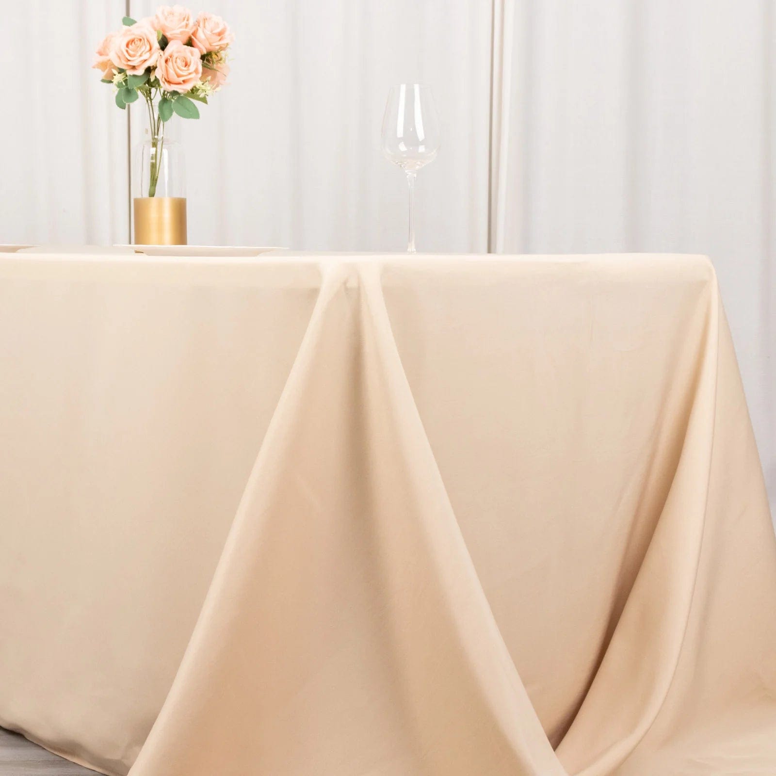 90 x 132 inch Premium Polyester Rectangular Tablecloth