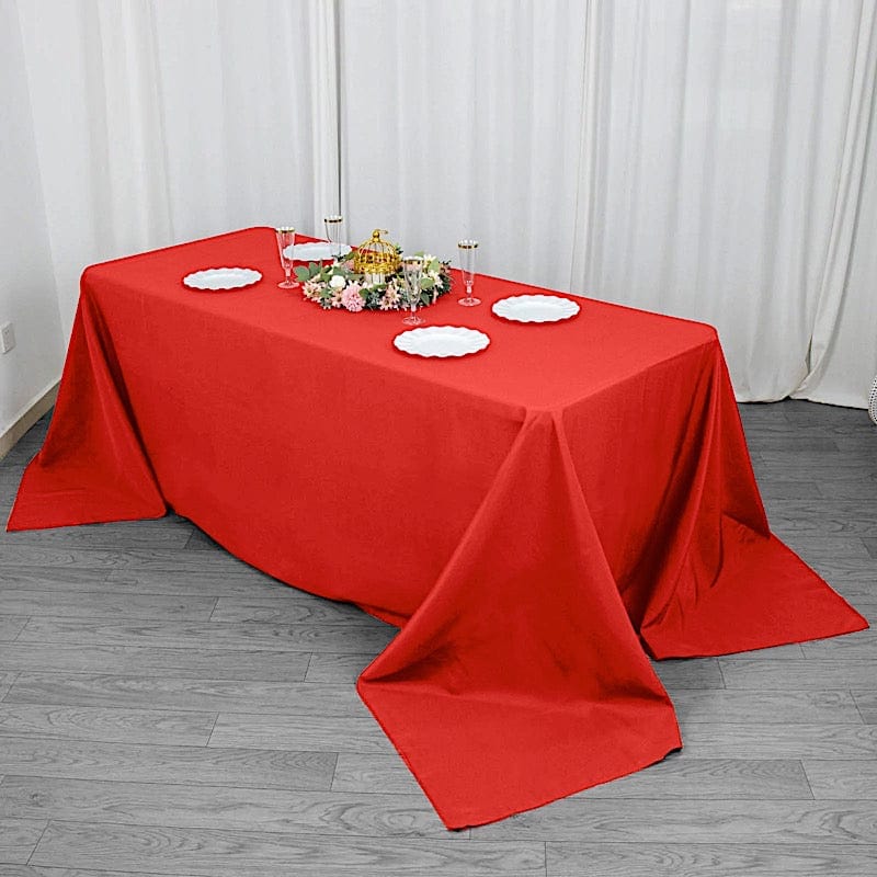 90 x 132 inch Premium Polyester Rectangular Tablecloth