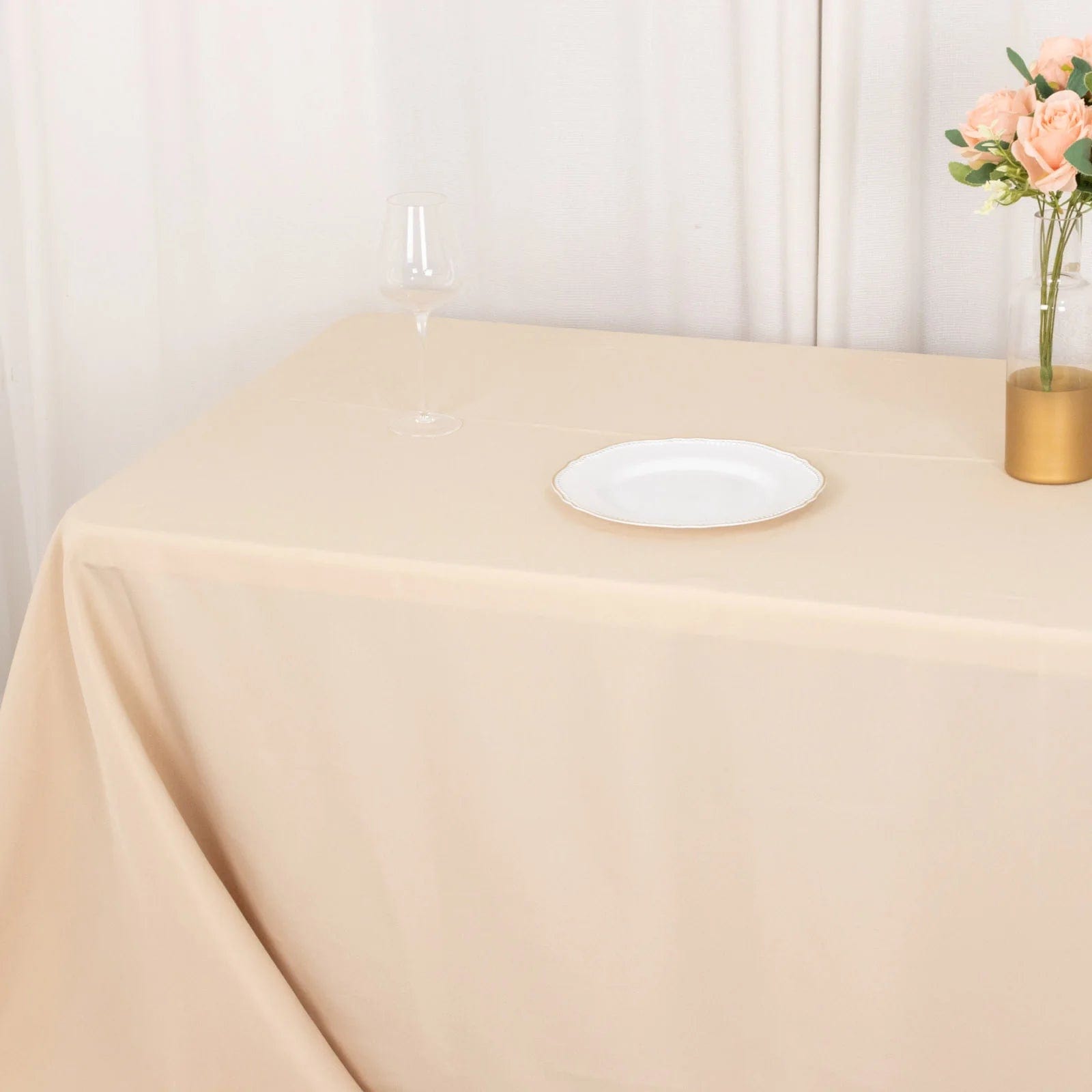 90 x 132 inch Premium Polyester Rectangular Tablecloth