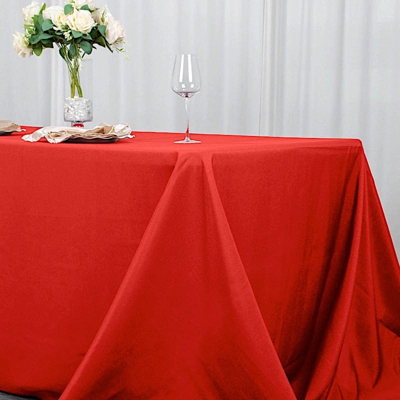 90 x 132 inch Premium Polyester Rectangular Tablecloth