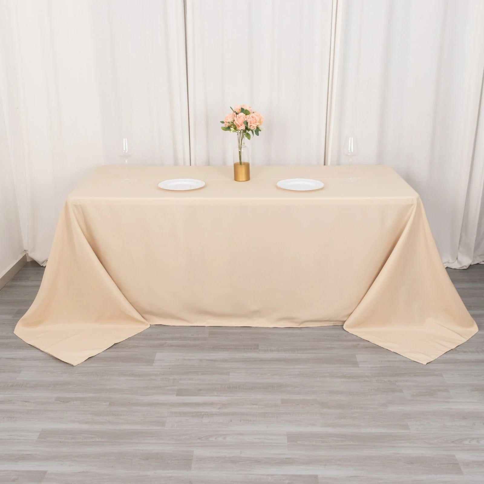 90 x 132 inch Premium Polyester Rectangular Tablecloth