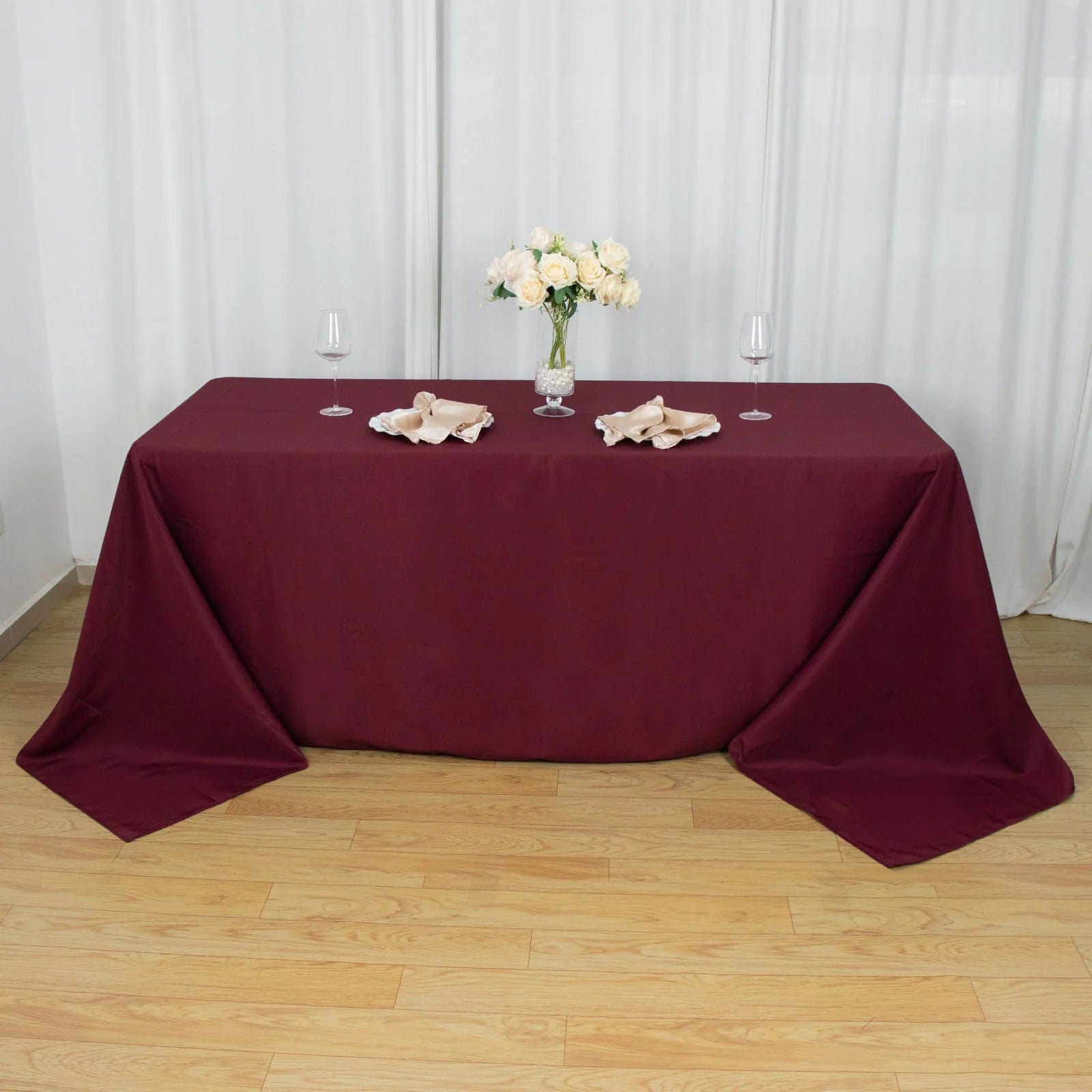 90 x 132 inch Premium Polyester Rectangular Tablecloth