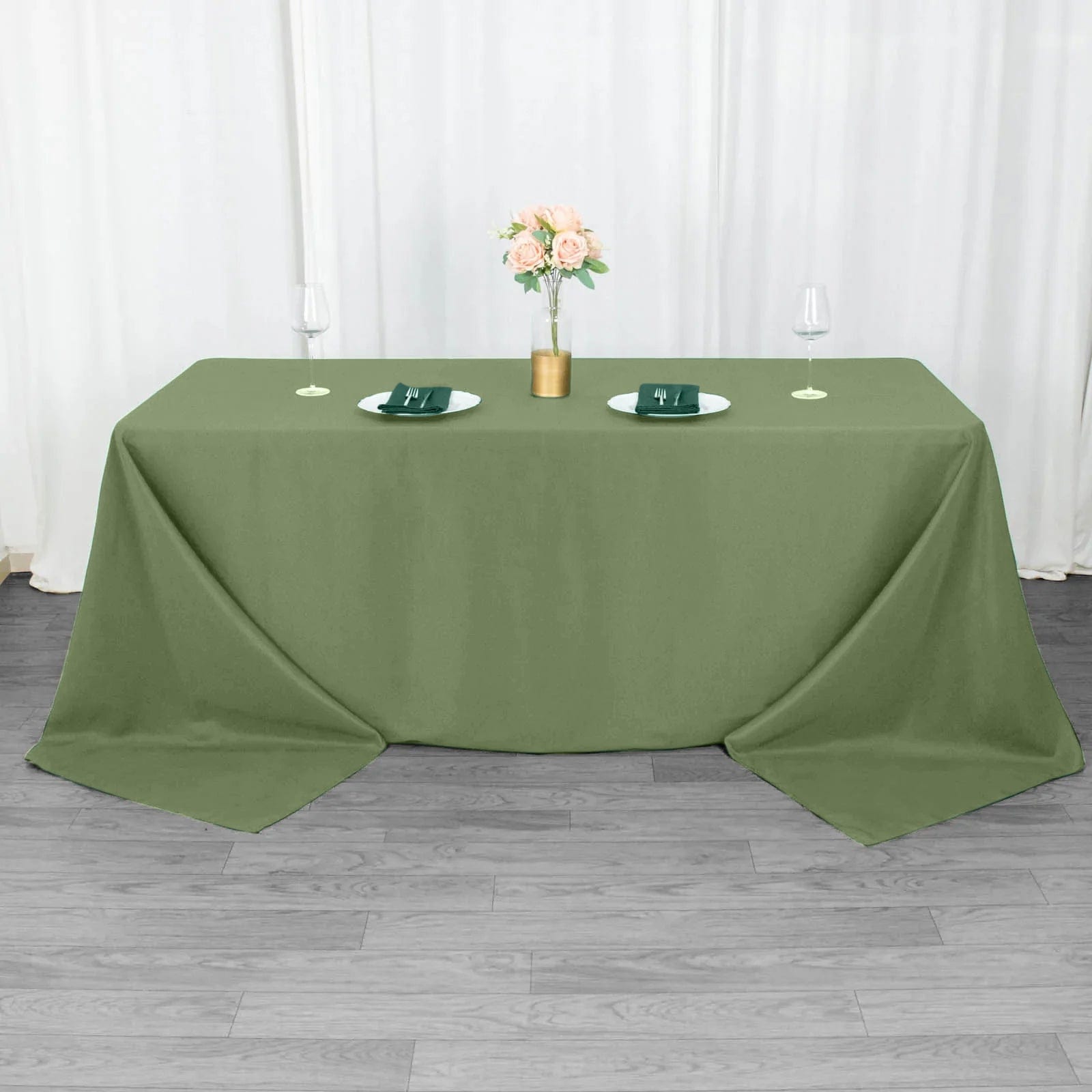 90 x 132 inch Premium Polyester Rectangular Tablecloth