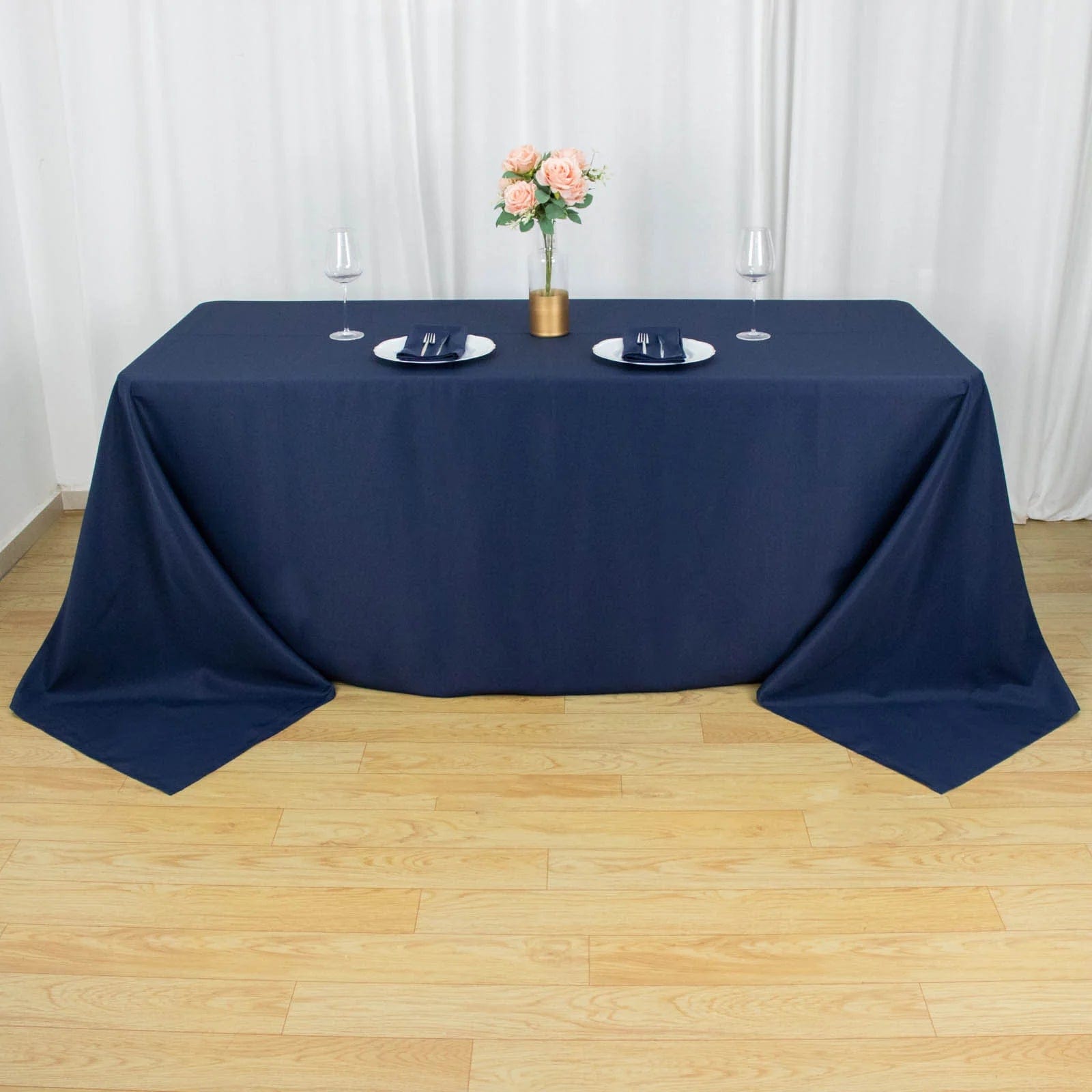 90 x 132 inch Premium Polyester Rectangular Tablecloth