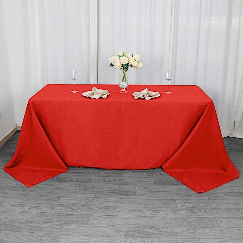 90 x 132 inch Premium Polyester Rectangular Tablecloth