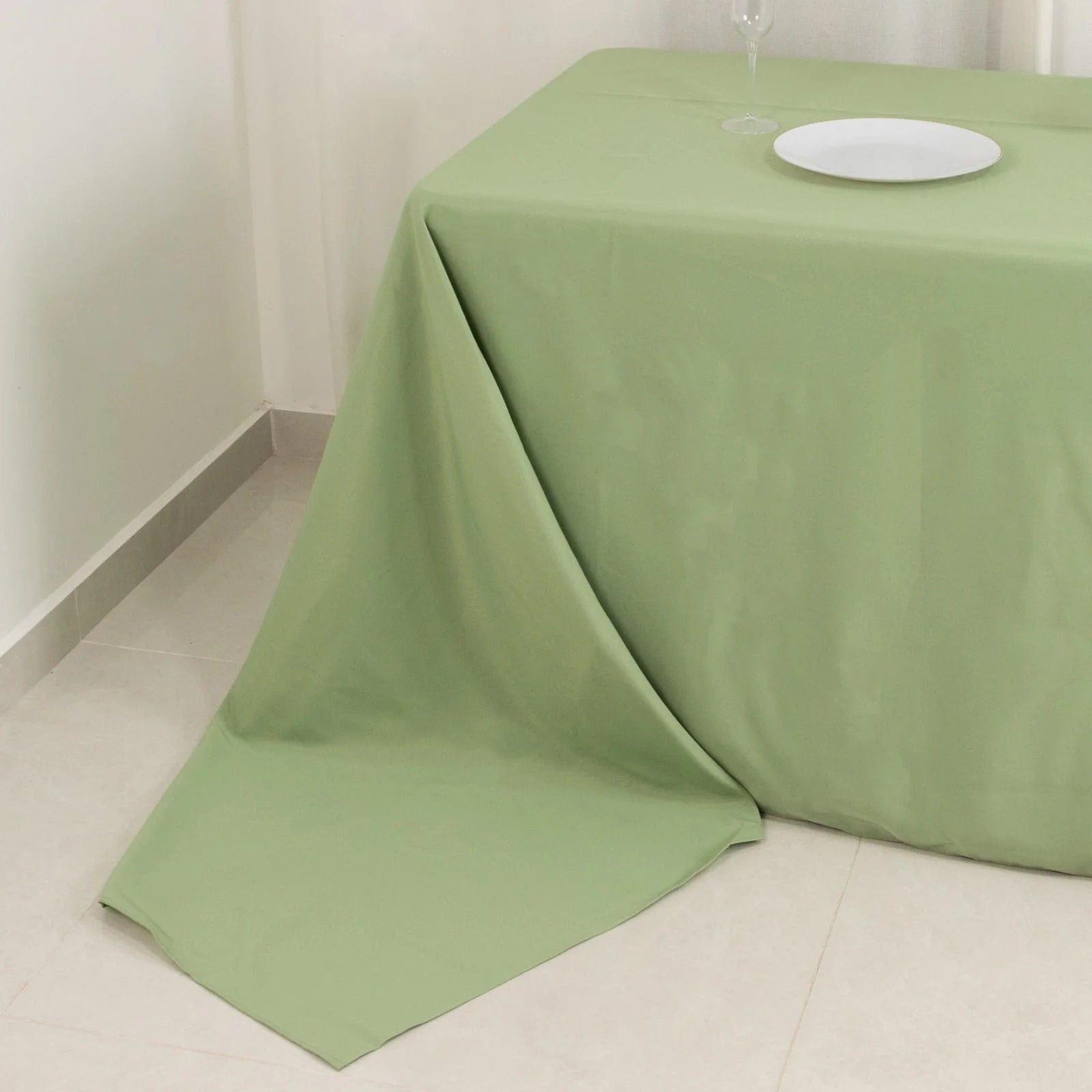 90 x 156 inch Premium Polyester Rectangular Tablecloth