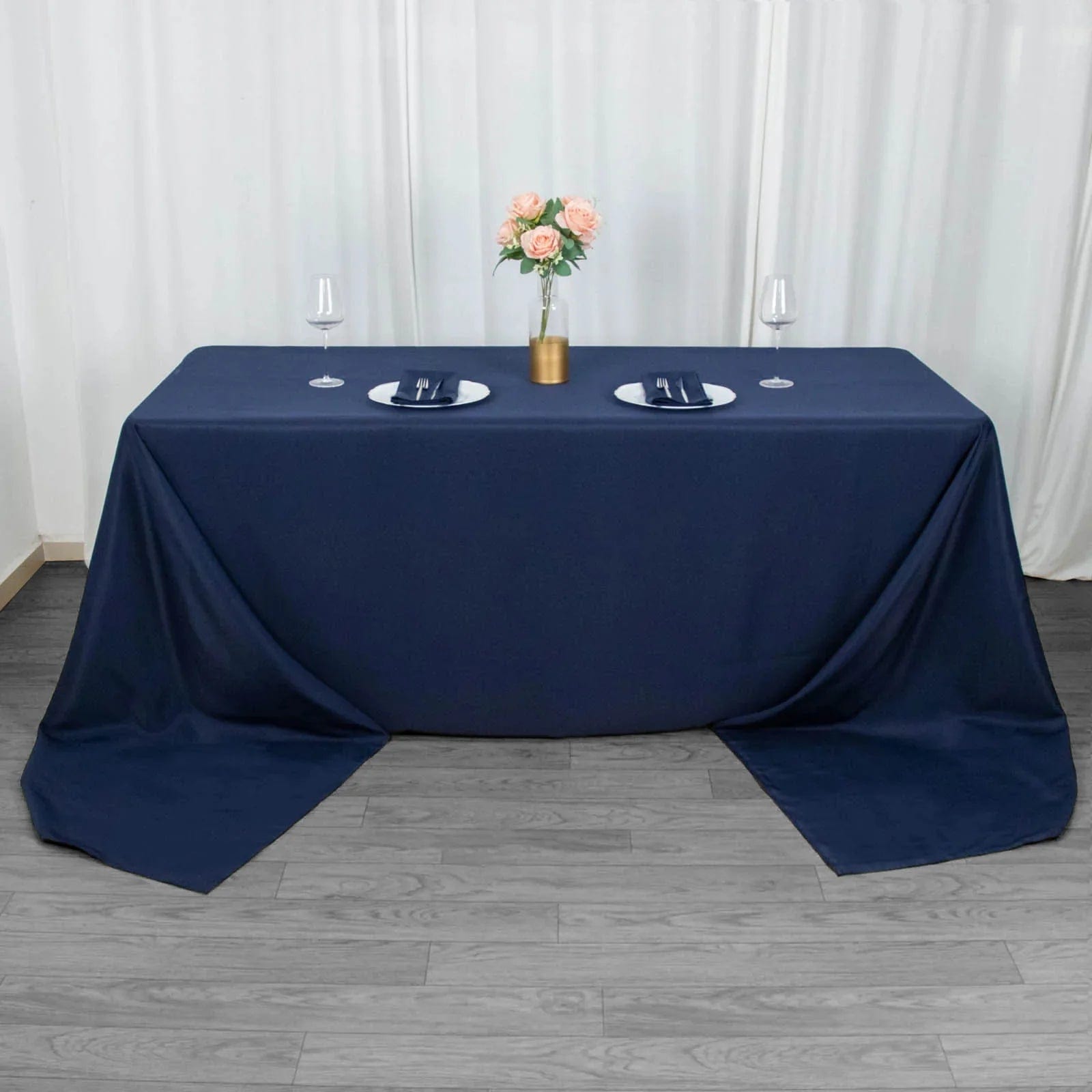 90 x 156 inch Premium Polyester Rectangular Tablecloth