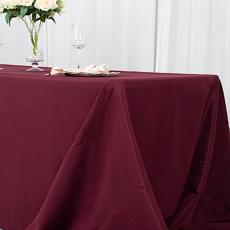 90 x 156 inch Premium Polyester Rectangular Tablecloth