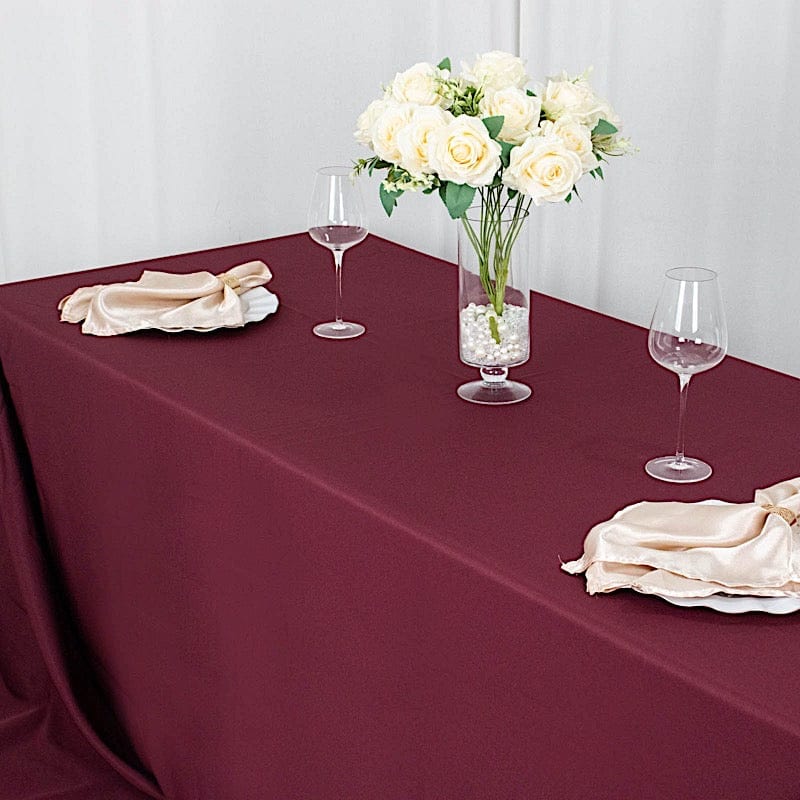 90 x 156 inch Premium Polyester Rectangular Tablecloth