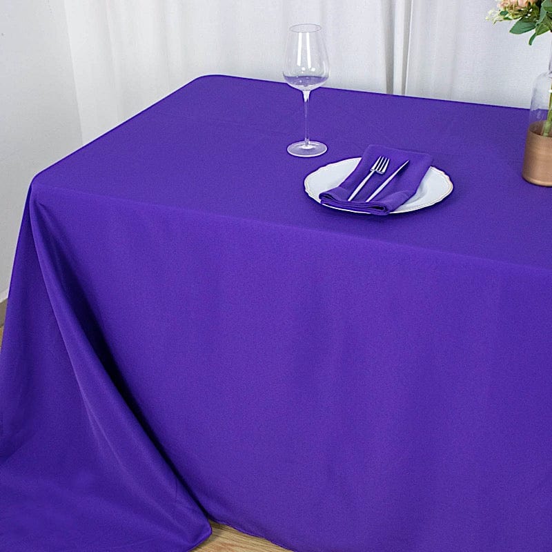 90 x 156 inch Premium Polyester Rectangular Tablecloth