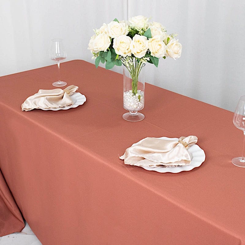 90 x 156 inch Premium Polyester Rectangular Tablecloth