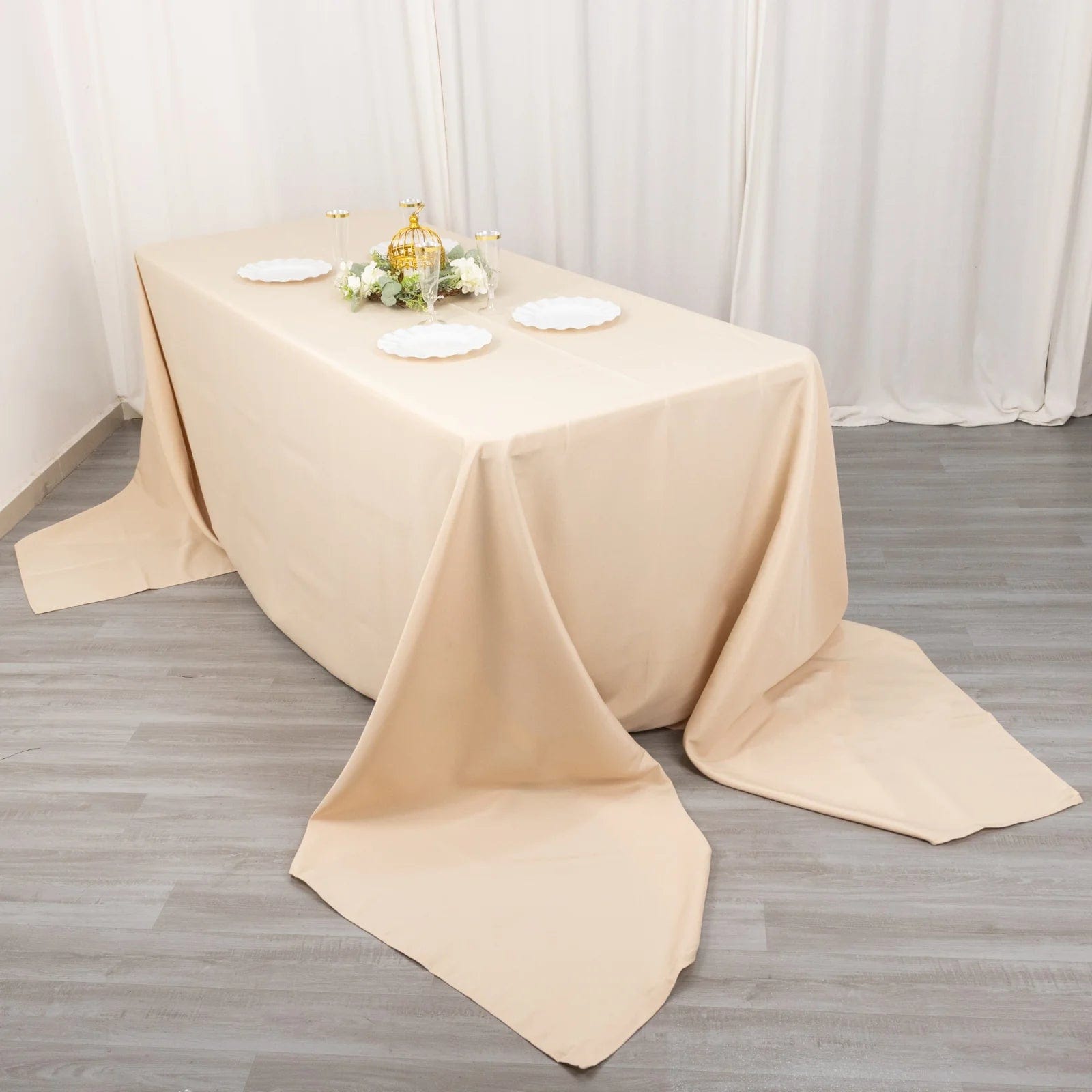 90 x 156 inch Premium Polyester Rectangular Tablecloth