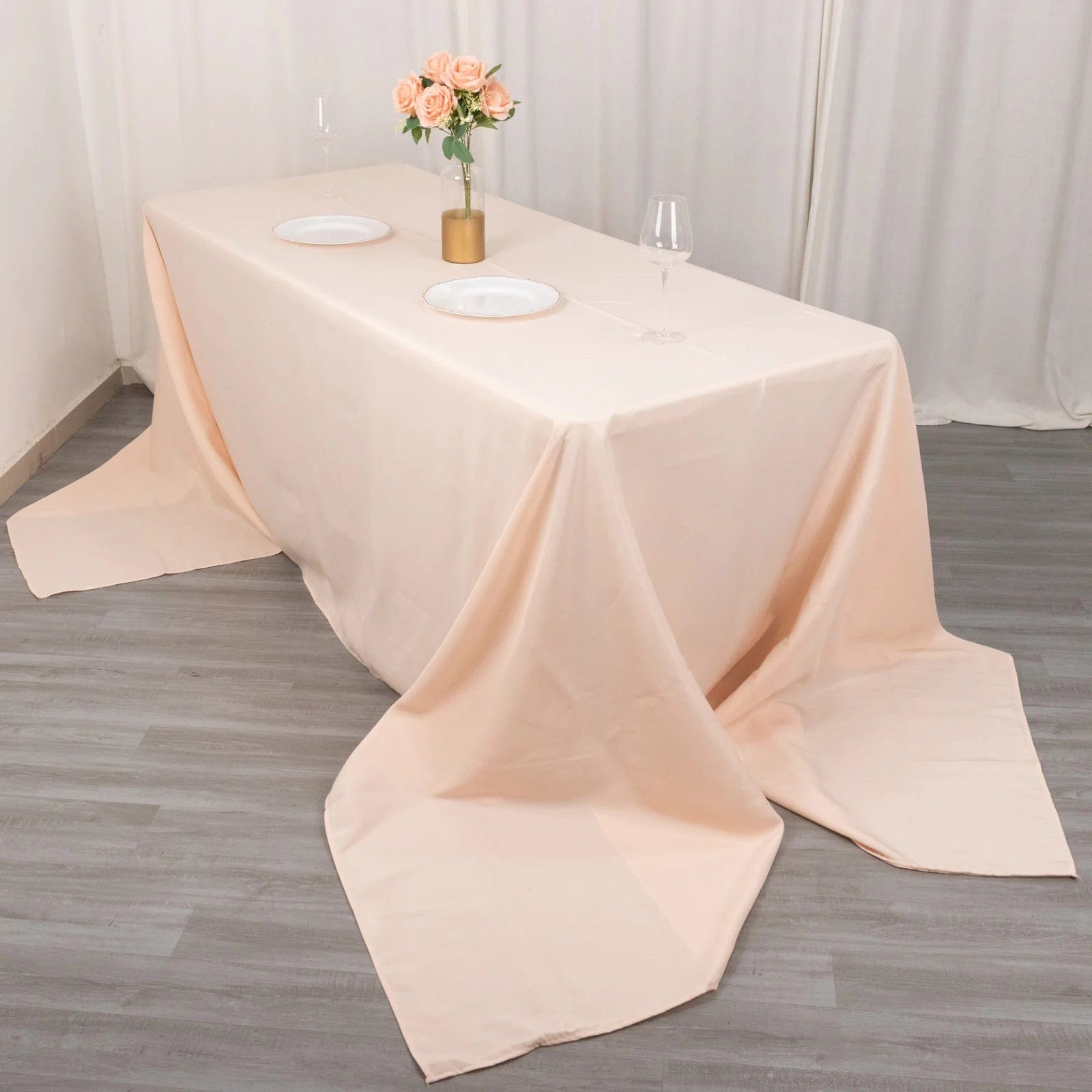 90 x 156 inch Premium Polyester Rectangular Tablecloth