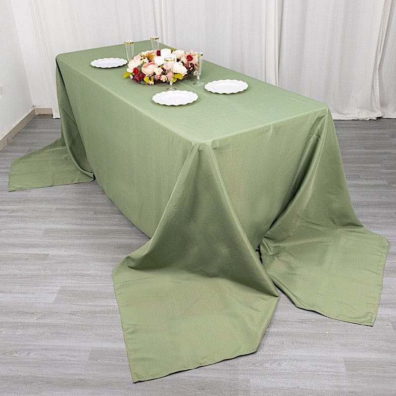 90 x 156 inch Premium Polyester Rectangular Tablecloth