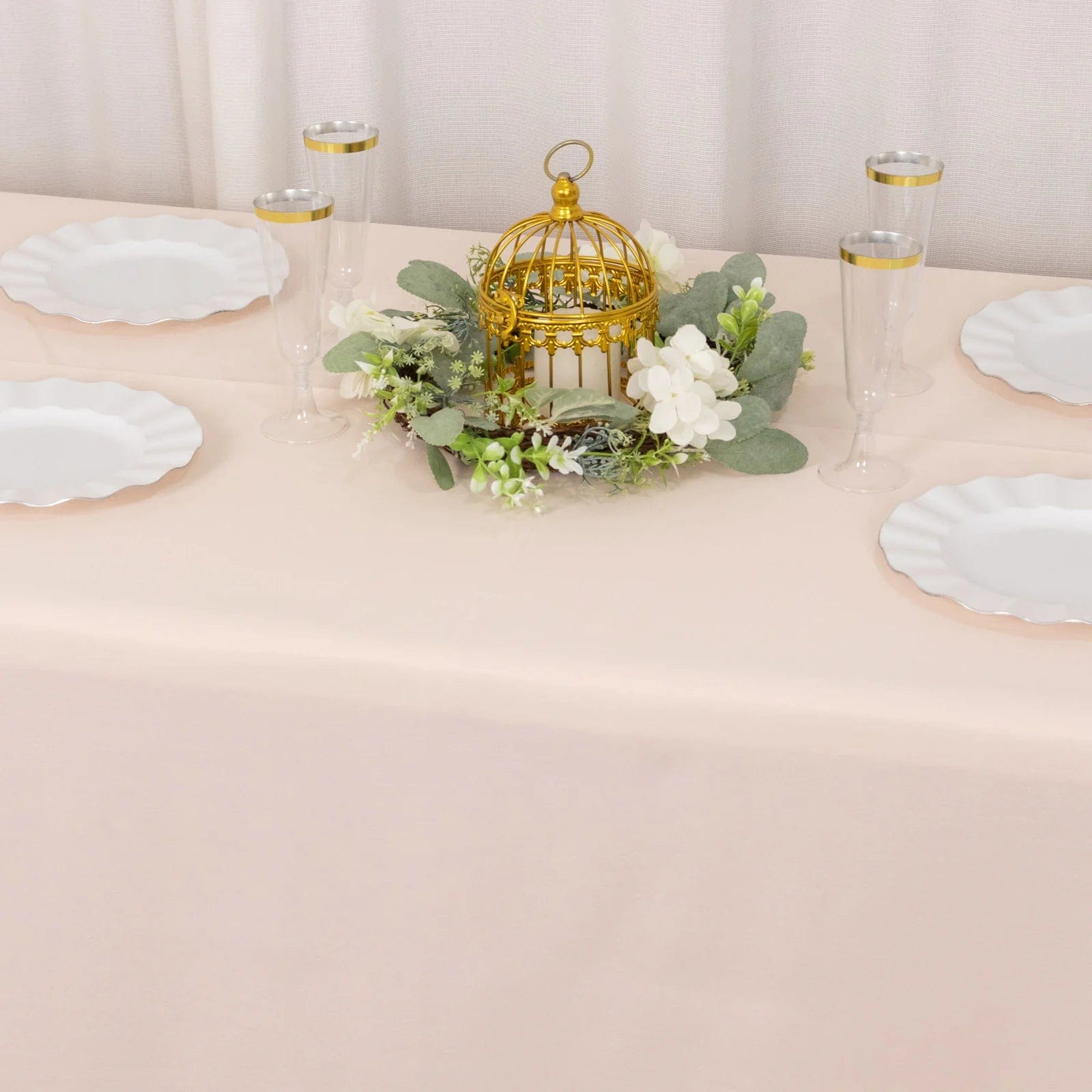 90 x 156 inch Premium Polyester Rectangular Tablecloth