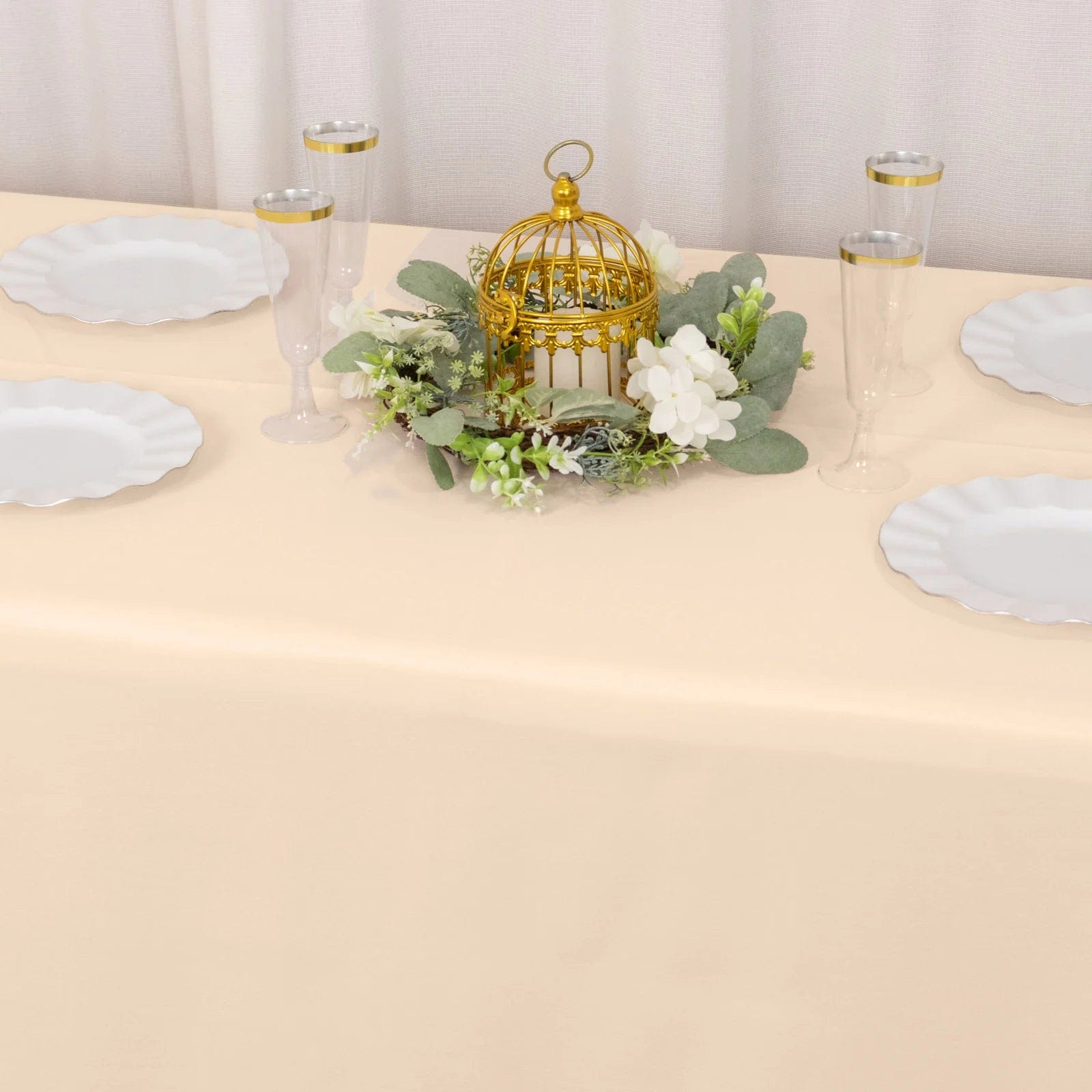 90 x 156 inch Premium Polyester Rectangular Tablecloth