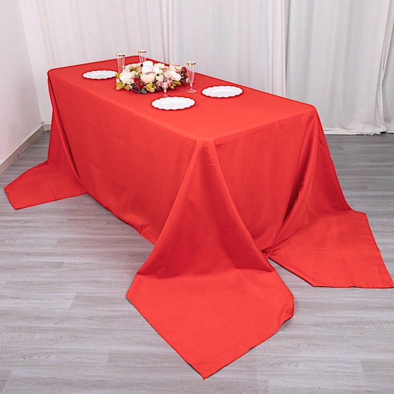 90 x 156 inch Premium Polyester Rectangular Tablecloth