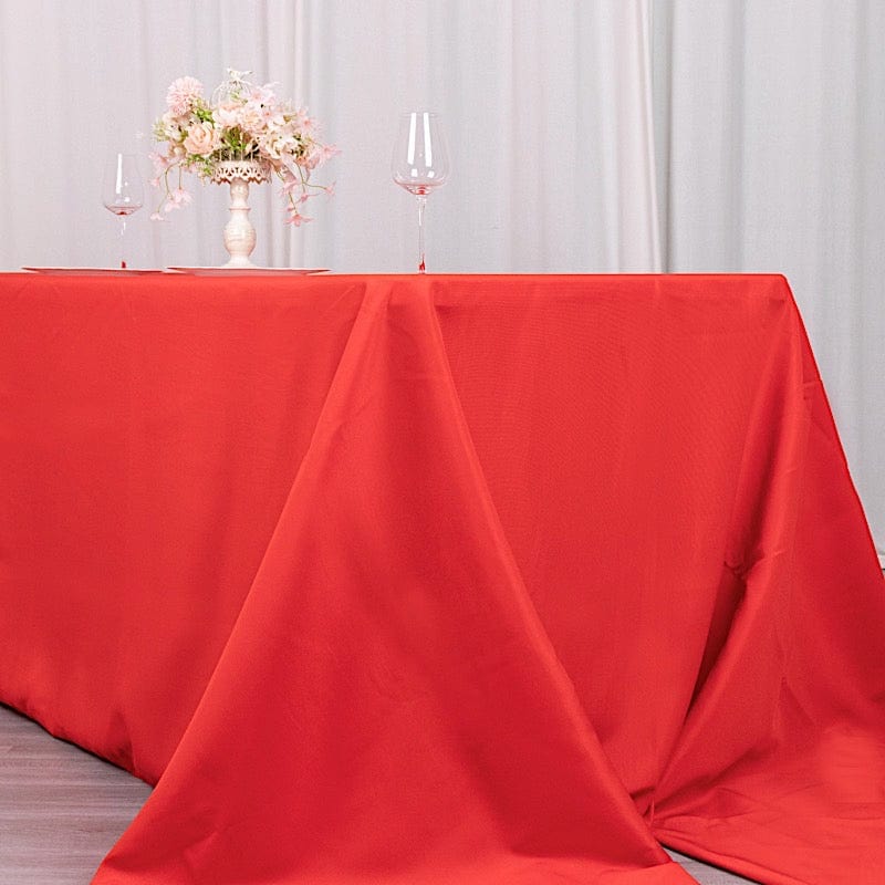 90 x 156 inch Premium Polyester Rectangular Tablecloth