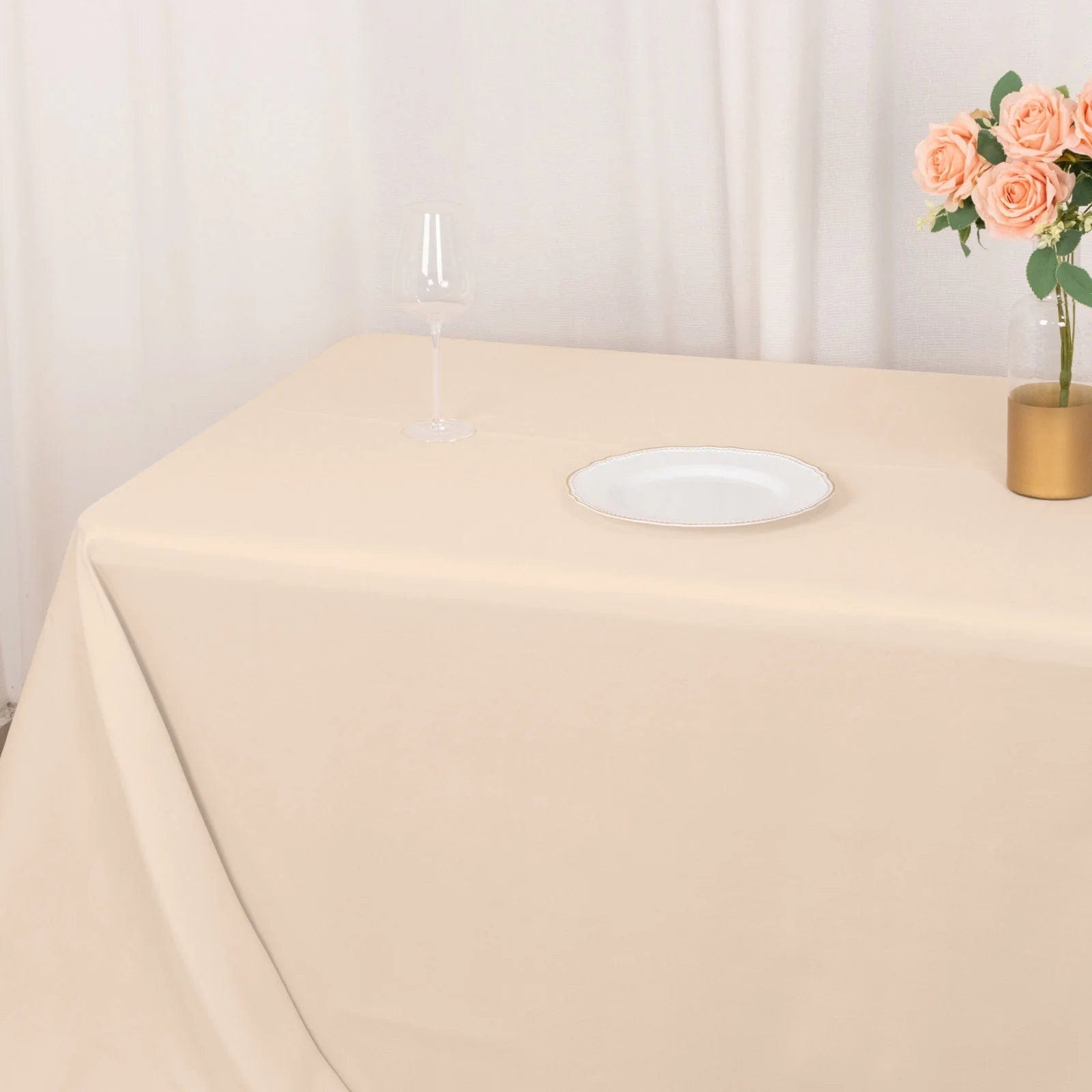 90 x 156 inch Premium Polyester Rectangular Tablecloth