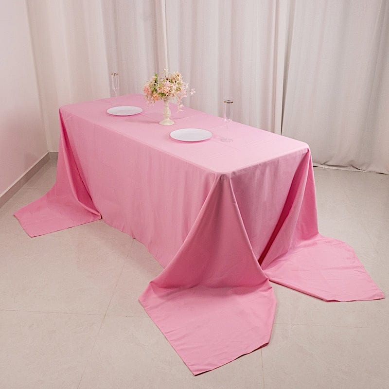 90 x 156 inch Premium Polyester Rectangular Tablecloth