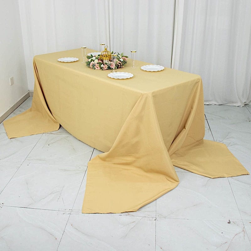 90 x 156 inch Premium Polyester Rectangular Tablecloth