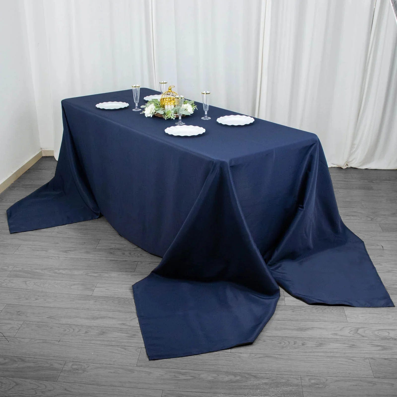 90 x 156 inch Premium Polyester Rectangular Tablecloth