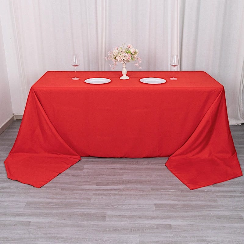 90 x 156 inch Premium Polyester Rectangular Tablecloth