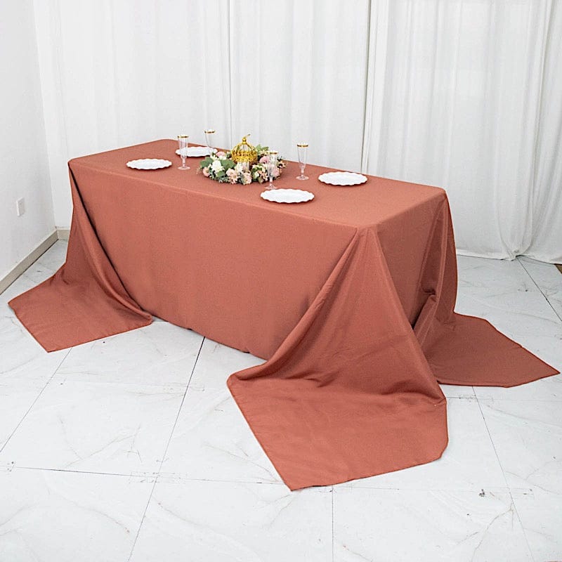 90 x 156 inch Premium Polyester Rectangular Tablecloth