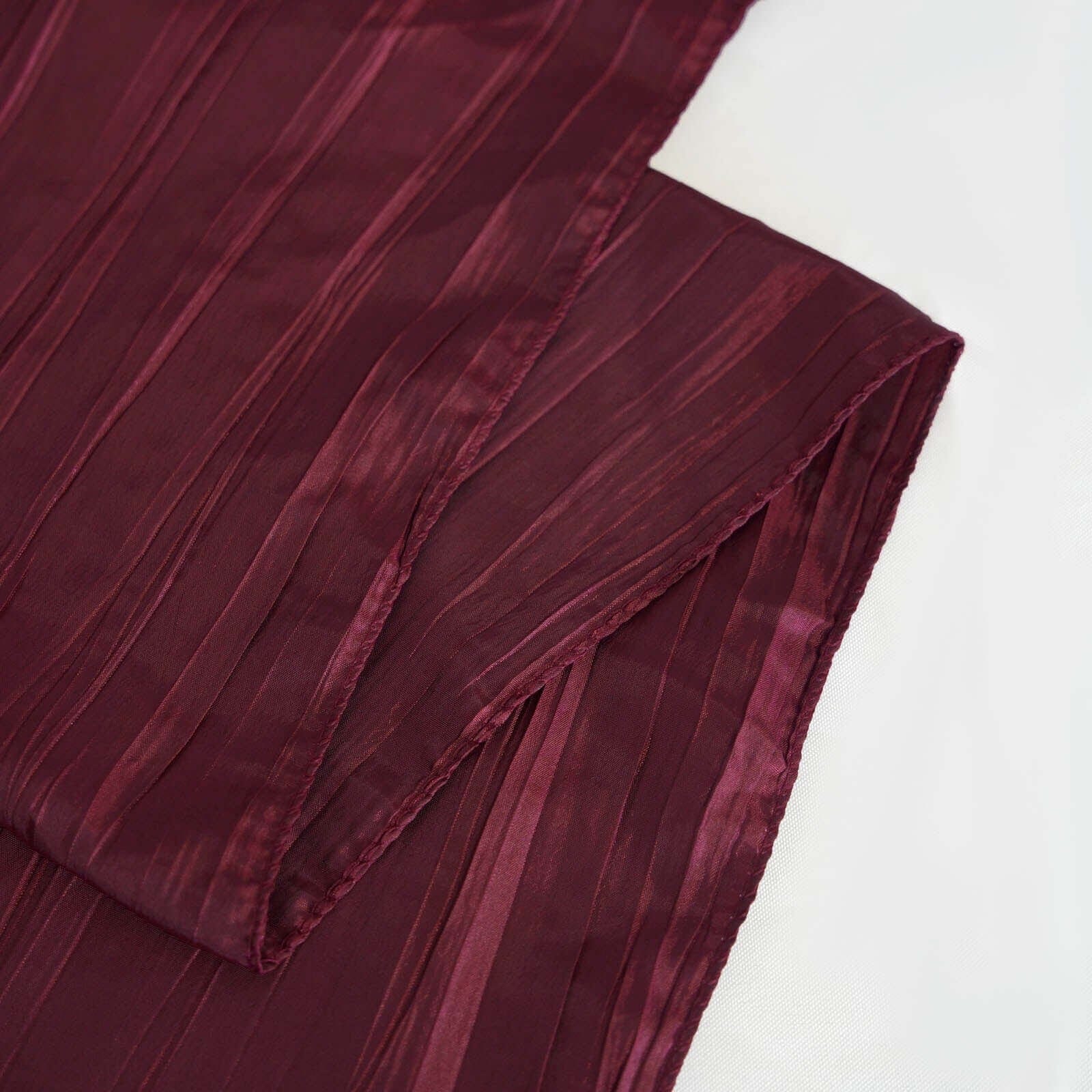 90x132 in Metallic Crinkled Taffeta Rectangular Tablecloth